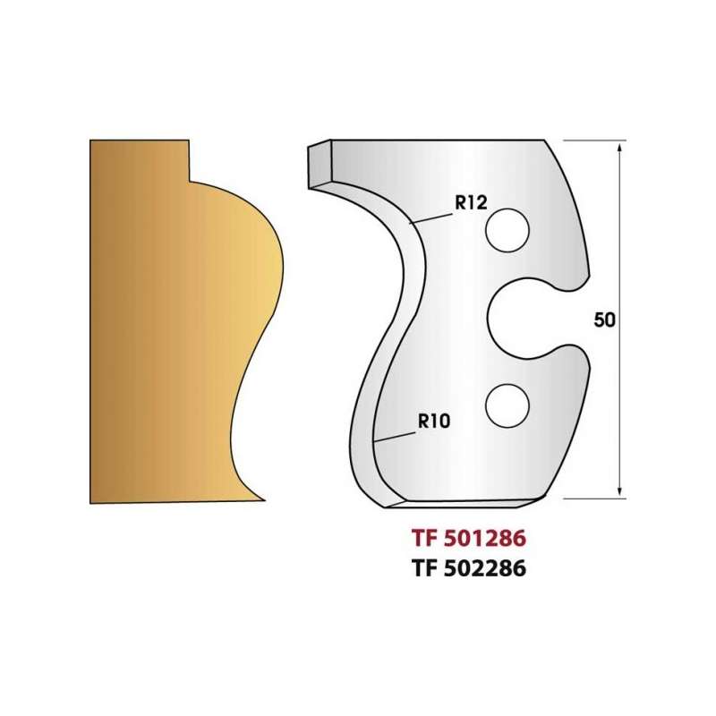 Jeu de 2 fers profiles hauteur  50X5.5 mm n° 286