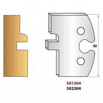 Profile knives or limiters 50 mm n° 304 - siding groove