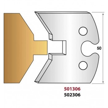 Profile knives or limiters 50 mm n° 306 - simple groove