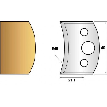 Profile knives or limiters 40 mm n° 08 - handrail