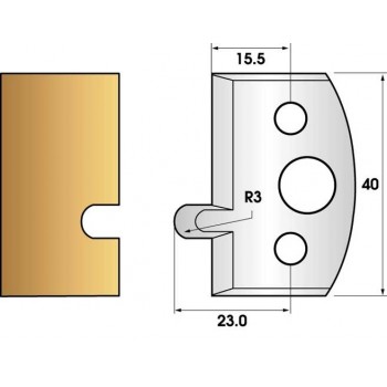 Profilmesser oder abweiser 40 mm n° 10 - Nut, dichtung