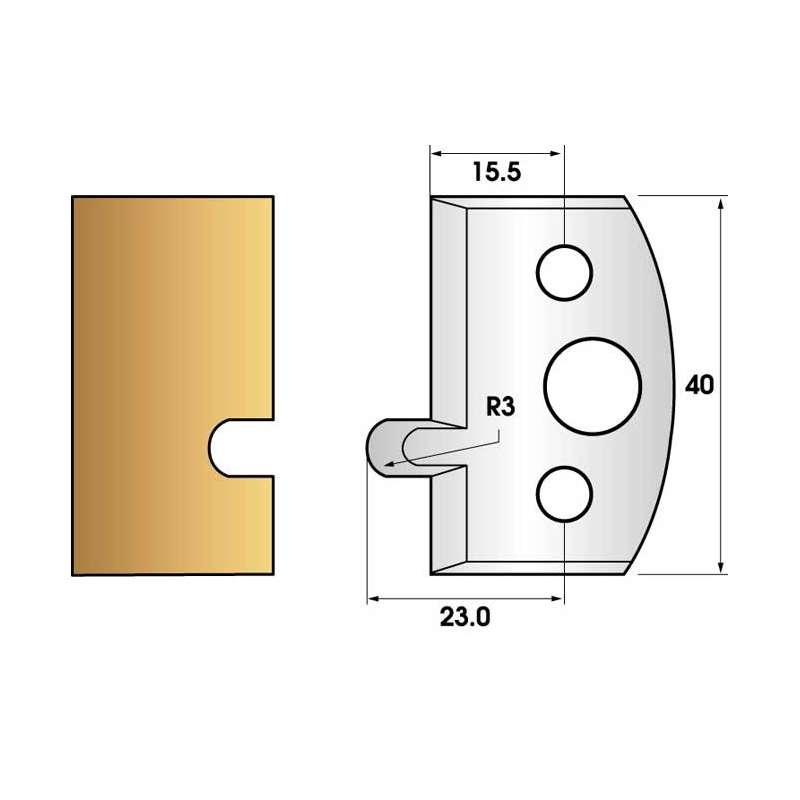 Jeu de 2 fers profiles hauteur  40X4 mm n° 10