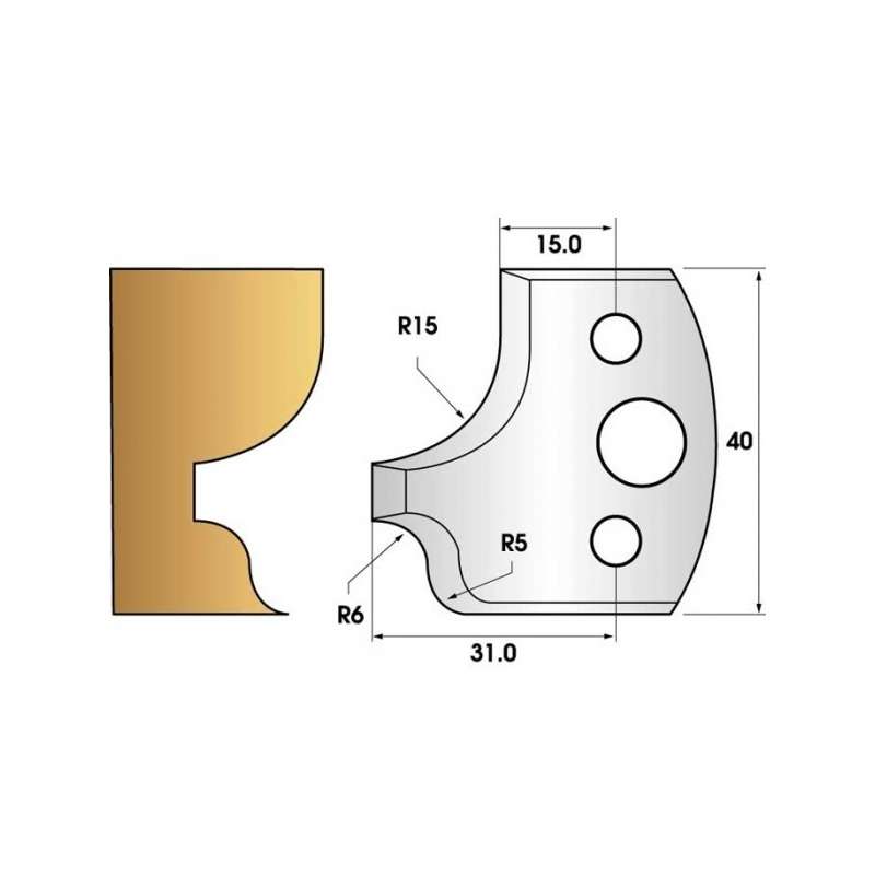 Jeu de 2 fers profiles hauteur  40X4 mm n° 11