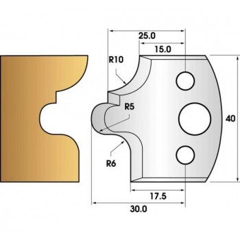 Jeu de 2 fers profiles hauteur  40X4 mm n° 12