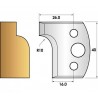 Jeu de 2 fers profiles hauteur 40X4 mm n° 13