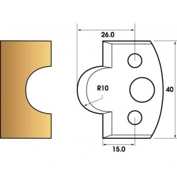 Coltelli e limitatori de 40 mm n° 14 - bocca di un lupo