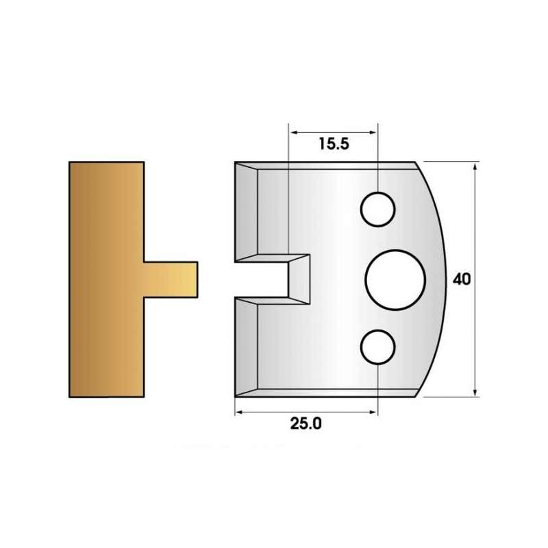 Coltelli e limitatori de 40 mm n° 17 - scheda 6mm