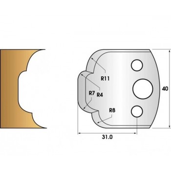 Profile knives or limiters 40 mm n° 23 - multi-leave