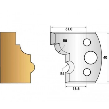 Jeu de 2 fers profiles hauteur  40X4 mm n° 24