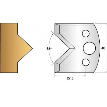 Jeu de 2 fers profiles hauteur  40X4 mm n° 34