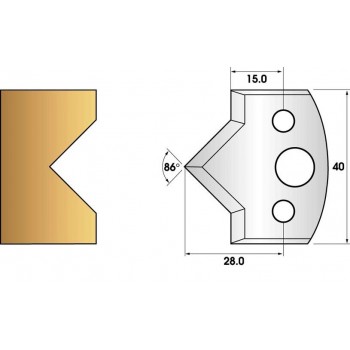 Coltelli e limitatori de 40 mm n° 35 - artigianato femminile