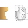 Jeu de 2 fers profiles hauteur 40X4 mm n° 43