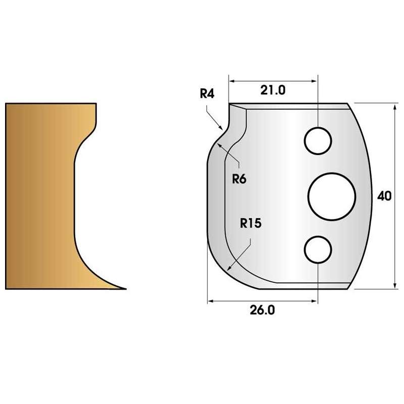 Jeu de 2 fers profiles hauteur  40X4 mm n° 47