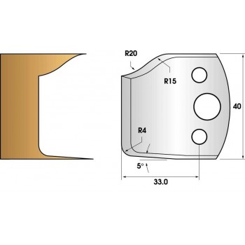 Jeu de 2 fers profiles hauteur  40X4 mm n° 100