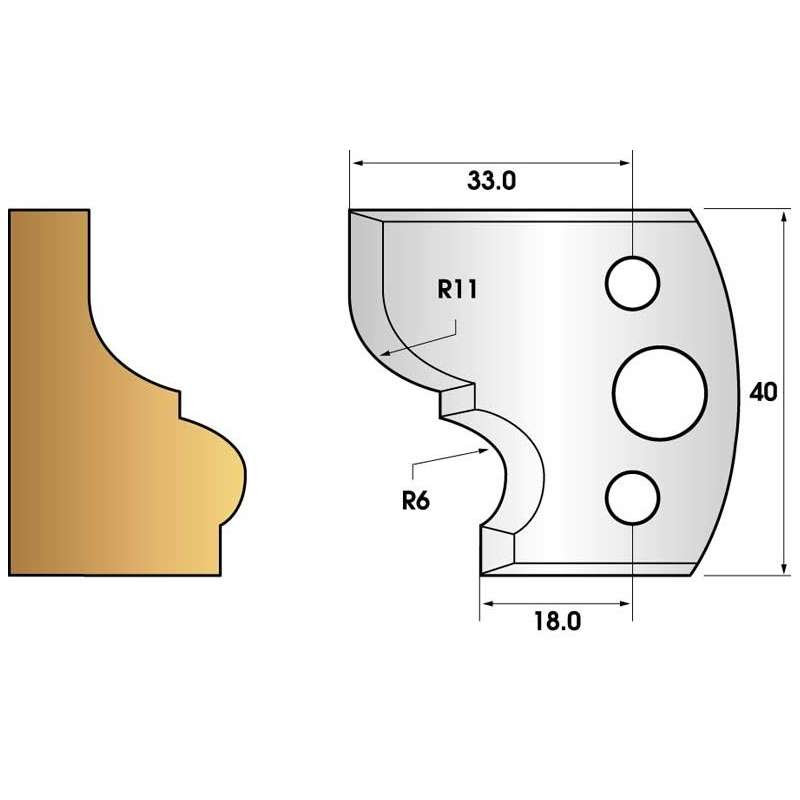 Jeu de 2 fers profiles hauteur  40X4 mm n° 111