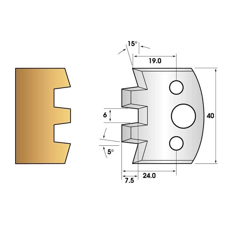 Jeu de 2 fers profiles hauteur  40X4 mm n° 114