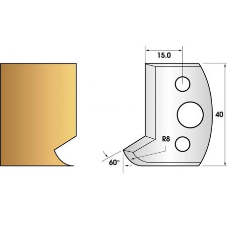 Jeu de 2 fers profiles hauteur 40X4 mm n° 116