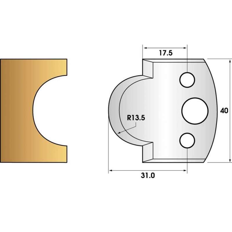 Jeu de 2 fers profiles hauteur  40X4 mm n° 118