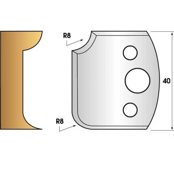 Profile knives or limiters 40 mm n° 174 - 1/4 circle, 8 mm