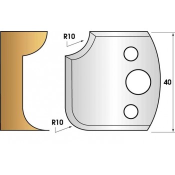 Jeu de 2 fers profiles hauteur  40X4 mm n° 175