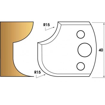 Jeu de 2 fers profiles hauteur  40X4 mm n° 177