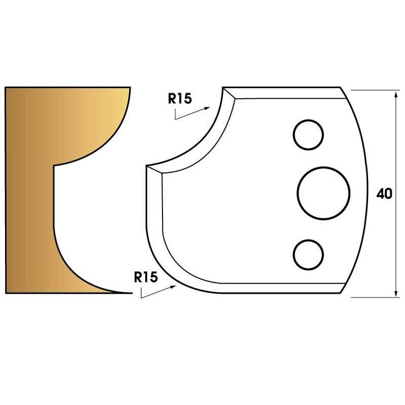 Jeu de 2 fers profiles hauteur  40X4 mm n° 177