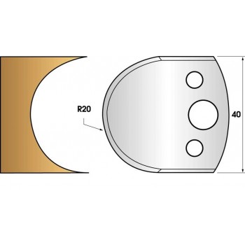 Coltelli e limitatori de 40 mm n° 131 - Lasciare 2 mm