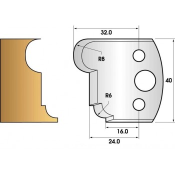 Jeu de 2 fers profiles hauteur  40X4 mm n° 54