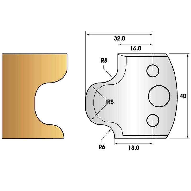 Jeu de 2 fers profiles hauteur  40X4 mm n° 56