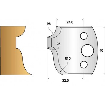 Coltelli e limitatori de 40 mm n° 64 - stampaggio