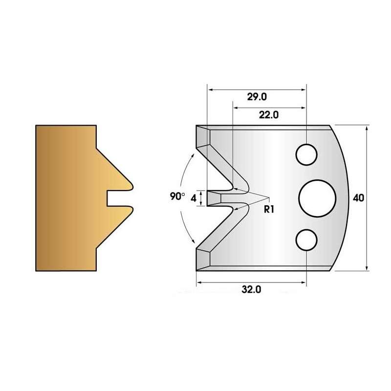 Coltelli e limitatori de 40 mm n° 71 - artigianato femminile