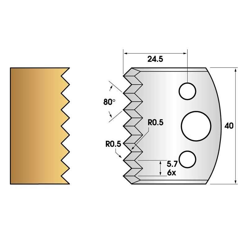 Jeu de 2 fers profiles hauteur  40X4 mm n° 77