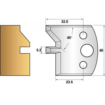 Jeu de 2 fers profiles hauteur  40X4 mm n° 84