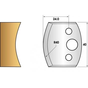 Coltelli e limitatori de 40 mm n° 87 - lasciare raggio di 40mm