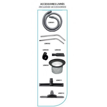 Aspirapolvere in acciaio inox acqua e polvere Leman ASP701