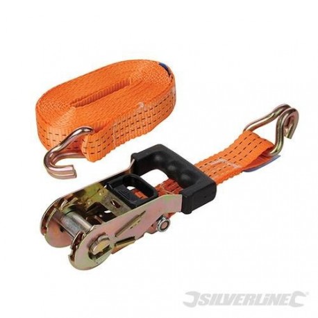 Strap tie-down 3 tonnes to pulley with a ratchet, rubberized 6 m