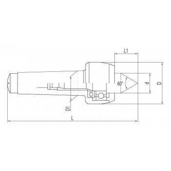 Contropunta rotante MK2 per tornio metallo e tornio legno