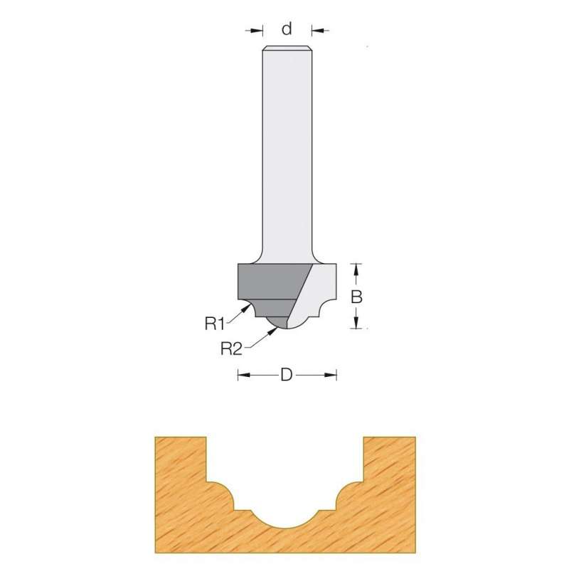 Fraise pour moulure décorative CMT Forézienne série 948 - Des créations  parfaites