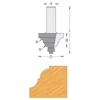 Frese per profili decorativi Ø 33.4 - Coda 8 mm