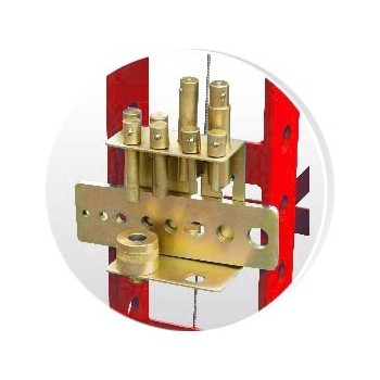 Kit de 8 poinçons avec plaque de fixation pour presses Holzmann