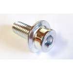 Screw and blade locking handle for radial mitre saw