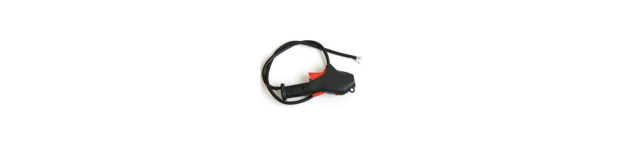 Throttle handles for Scheppach and Woodster brush cutters and 4-in-1 garden tools