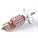 Armature and stator for radial mitre saw
