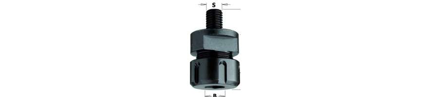 CMT router bit spindle adapters – ER20 collet M14 M16