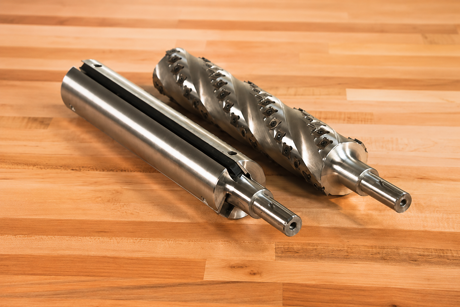 How to Choose a planer thicknesser Between Straight Knives and Helical Cutterhead